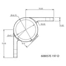 Ösenteil mit Doppellasche 90º schwarz 48,3 mm